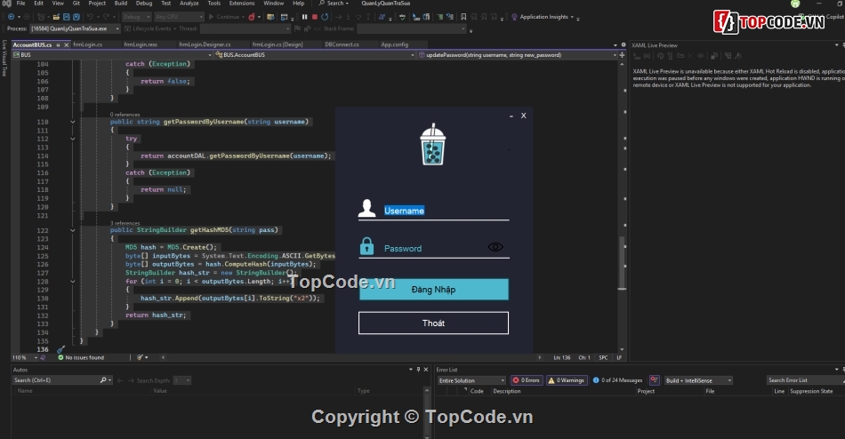 quán trà sữa,winfom c#,trà sữa